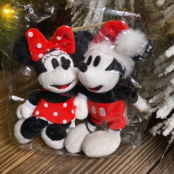Pottery Barn Kids Disney Mickey Mouse & Minnie Mouse Plush Ornaments- Set of Two - Picture 4 of 10